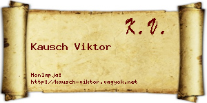 Kausch Viktor névjegykártya