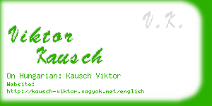 viktor kausch business card